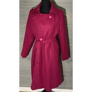 Duberess Womens Pea Coat Long Dress Women’s Size M Trench Long Nwt